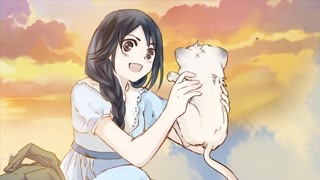 女孩将猫咪带回家