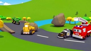 汽车城之警车和消防车 拖拉机 精华版
