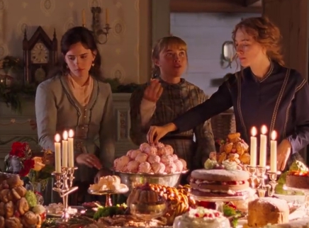 《小妇人》“惊喜佳肴”圣诞片段 马奇姐妹看到美食的表情亮了