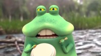 大绿蛙肚子难受，哎吆喂，是不是饿了？