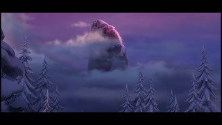宏偉北山被冰雪覆蓋