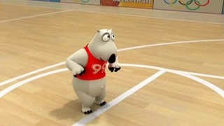 倒霉熊打篮球 网友：我猜熊熊还喜欢唱跳rap吧