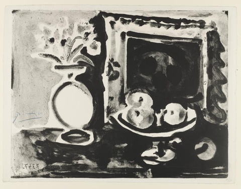 毕加索-Large Still Life with Fruit Bowl (Grande nature morte au compotier) 第1页