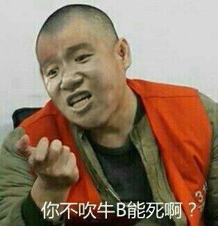 表情你不吹牛b能死啊