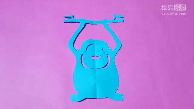 剪纸大猩猩 儿童剪纸教程大全 亲子手工DIY教学 简单剪纸艺术 折纸王子 亲子游戏