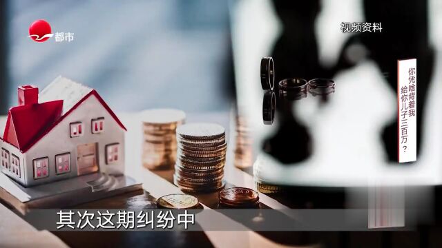 你凭啥背着我给你儿子三百万？