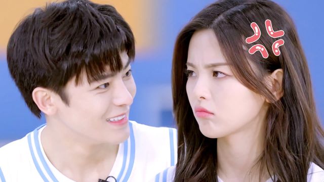 杨超越说自己胖，侯明昊气得摔篮球？哄人技能满点了！