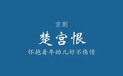 [图]【京剧伴奏/张派】楚宫恨·怀抱着年幼儿好不伤情