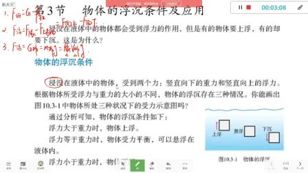 [图]初中物理八年级下册10.3物体的浮沉条件