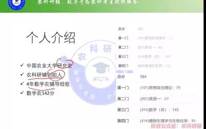 [图]3位140+数学农学长带你复习农学门类联考314数学农