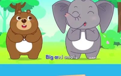 [图]small mouse and big elephant|英文儿歌