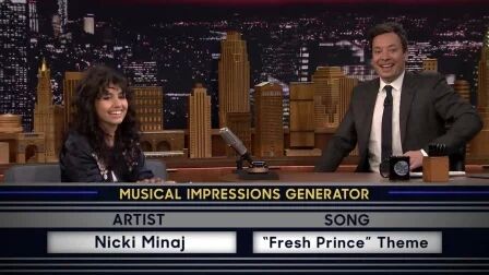 [图]【Jimmy Fallon】 铁肺妹也来模仿各种妖孽的唱腔了【Alessia Cara】