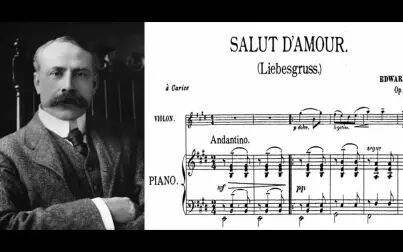 [图]...爱的礼赞 Op.12【乐谱同步双演奏版本】Edward Elgar - Salut d'...