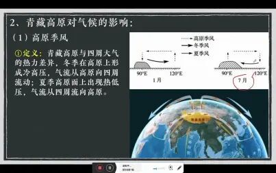 [图]青藏高原隆起对我国气候的影响