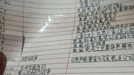 [图]发现了高中时记的一页历史大事年表