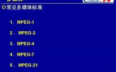 [图]希赛软件设计师视频教程-6.2 常见多媒体标准及压缩技术