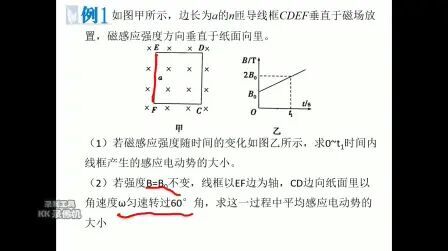 [图]高中物理选修3-2 4.4法拉第电磁感应定律 例题讲解