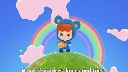 [图]英文儿歌 Head shoulder knees and toes 身体部位歌