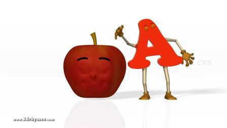 [图]A for Apple Nursery rhymes 2 -Animation Alphabet ABC Songs