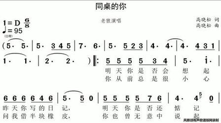 [图]《同桌的你》毕业季热歌学唱有声歌谱识谱视唱练耳风雅颂有声歌谱