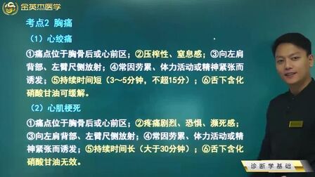 [图]诊断学基础02胸痛:心绞痛、心肌梗死的疼痛位置、性质、时间等