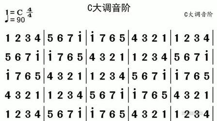 [图]C大调音阶视唱练习音准调性培养简谱识谱练习曲风雅颂有声歌谱网