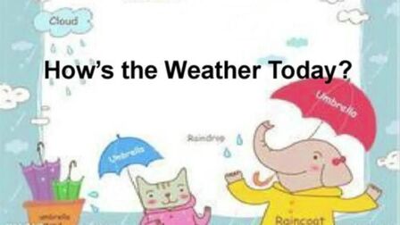 [图]听歌学英语 How's the weather today?今天天气怎么样?