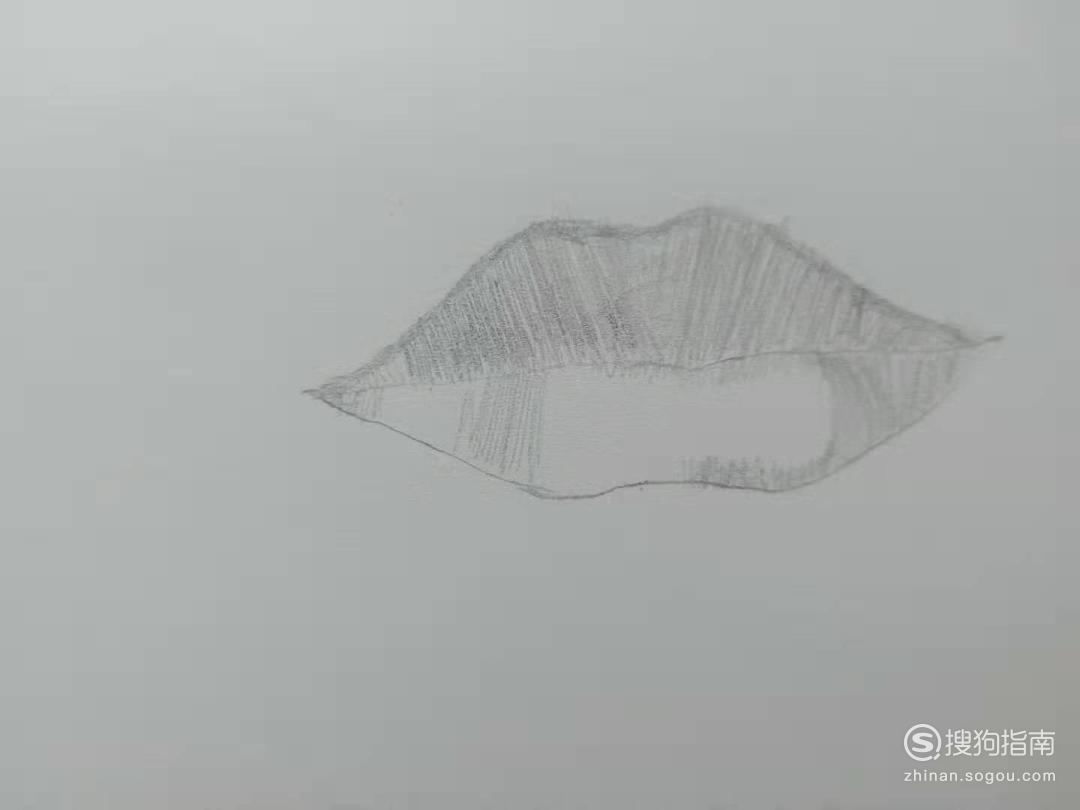 嘴巴铅笔画画法教程