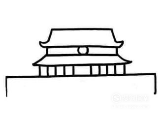 北京故宫 天安门 简笔画 步骤教程