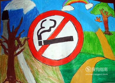 世界无烟日儿童画怎么画?