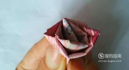 折纸——一百元折玫瑰花