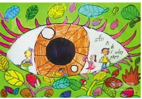 保护眼睛的儿童画怎么画?