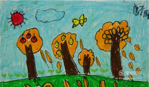 秋天的儿童画怎么画