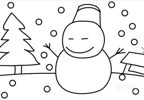 7岁的小朋友就可以画以整副画啦,试试画一个冬天的小雪人吧.