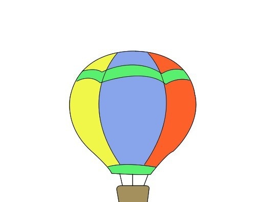 如何画热气球简笔画
