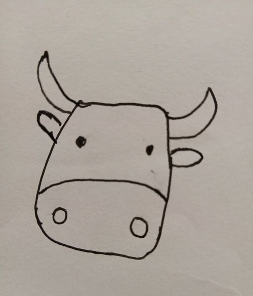 牛的简笔画法