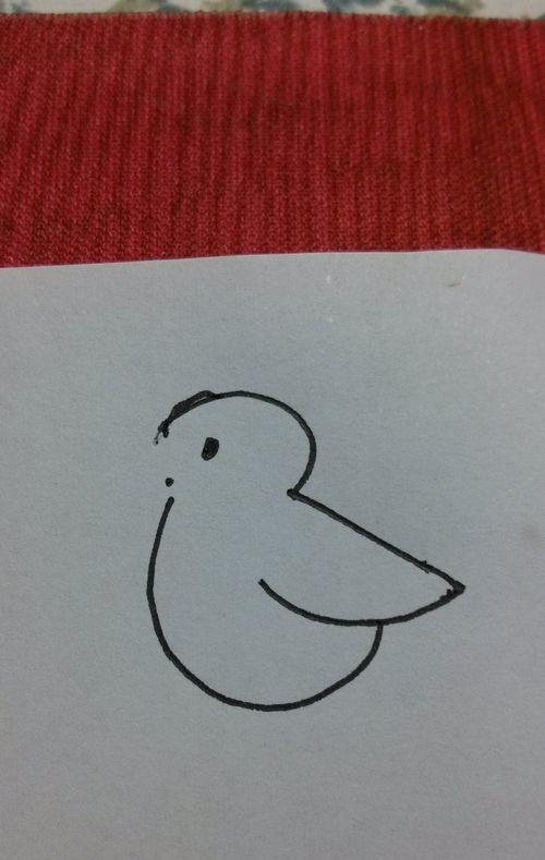 如何画简易的小鸟