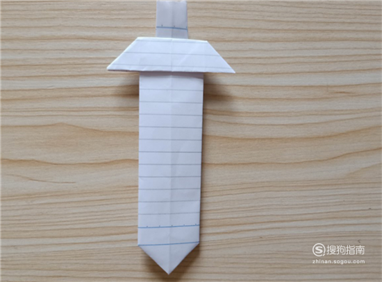 简单折纸:一张纸就能折成的宝剑折法
