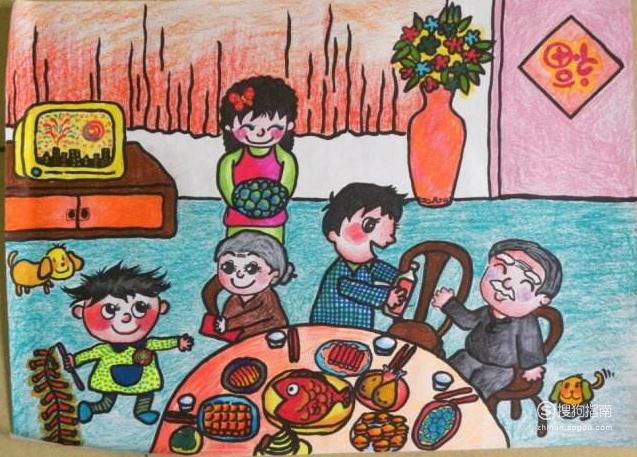 过春节的儿童画怎样画?