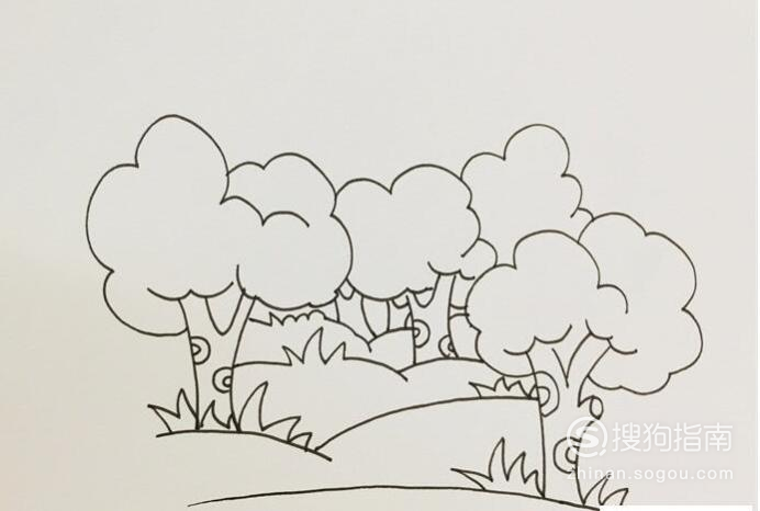 简笔画系列-原始森林怎么画