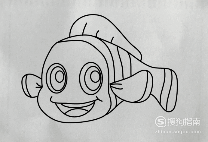 如何画小丑鱼简笔画