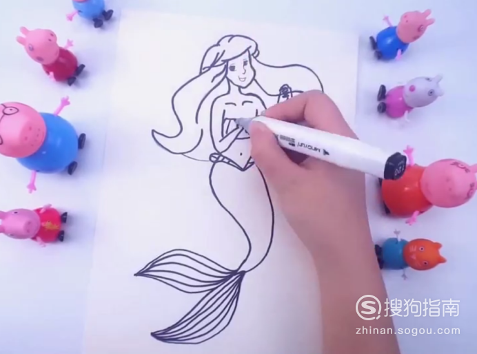 如何画简笔画小美人鱼
