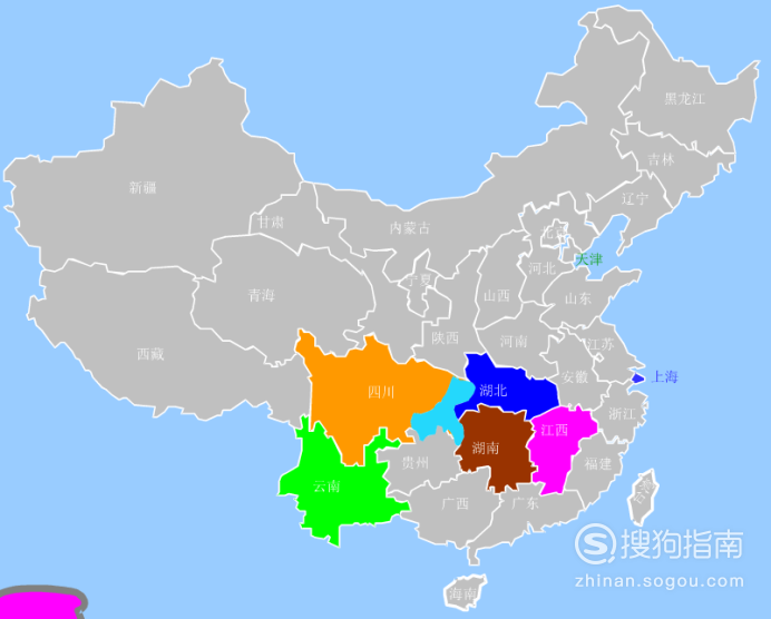 中国34个省级行政区轮廓形状记忆快速学习