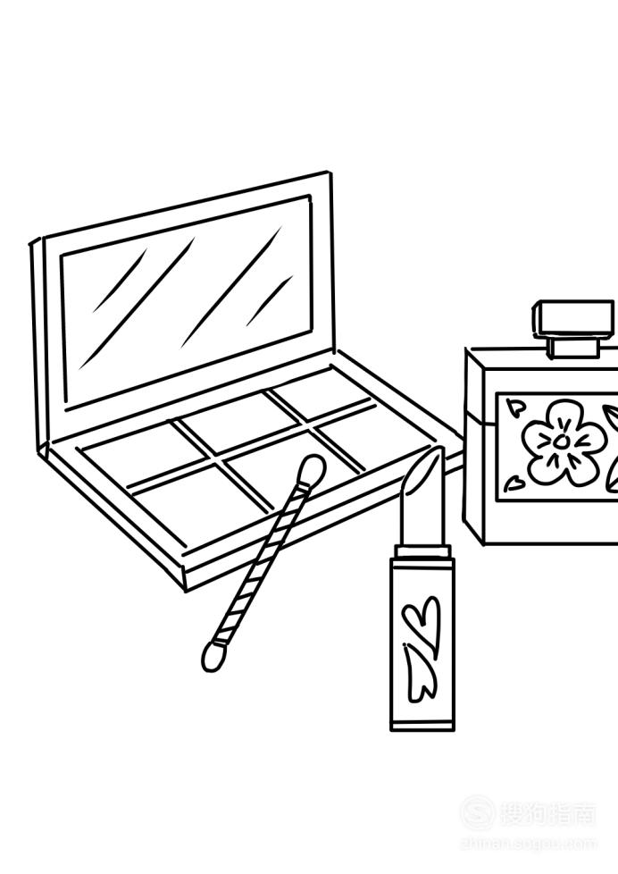 卡通简笔画化妆品怎么画优质