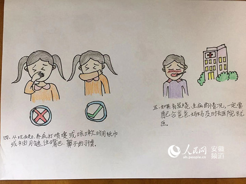 安徽一小学生手绘防疫漫画 生动有趣获点赞(4) 第4页