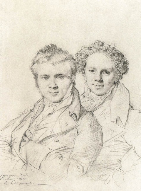 安格尔-Double Portrait of Otto Magnus von Stackelberg and Jacob Linckh 第1页