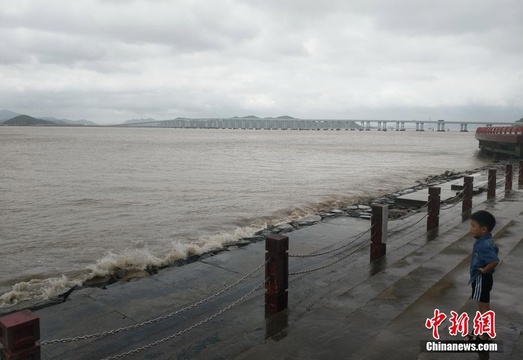 台风&quot;安比&quot;登陆浙江 舟山海边掀巨浪(9) 第9页