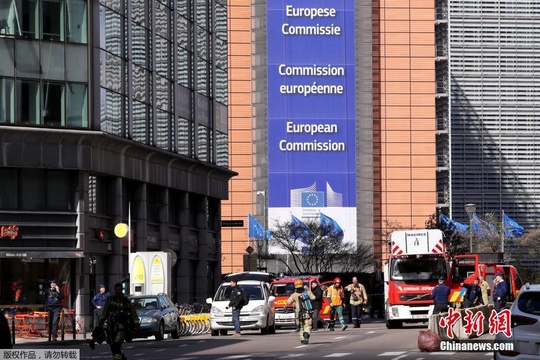 欧盟总部附近突发炸弹警报 警方封锁该区域 第1页