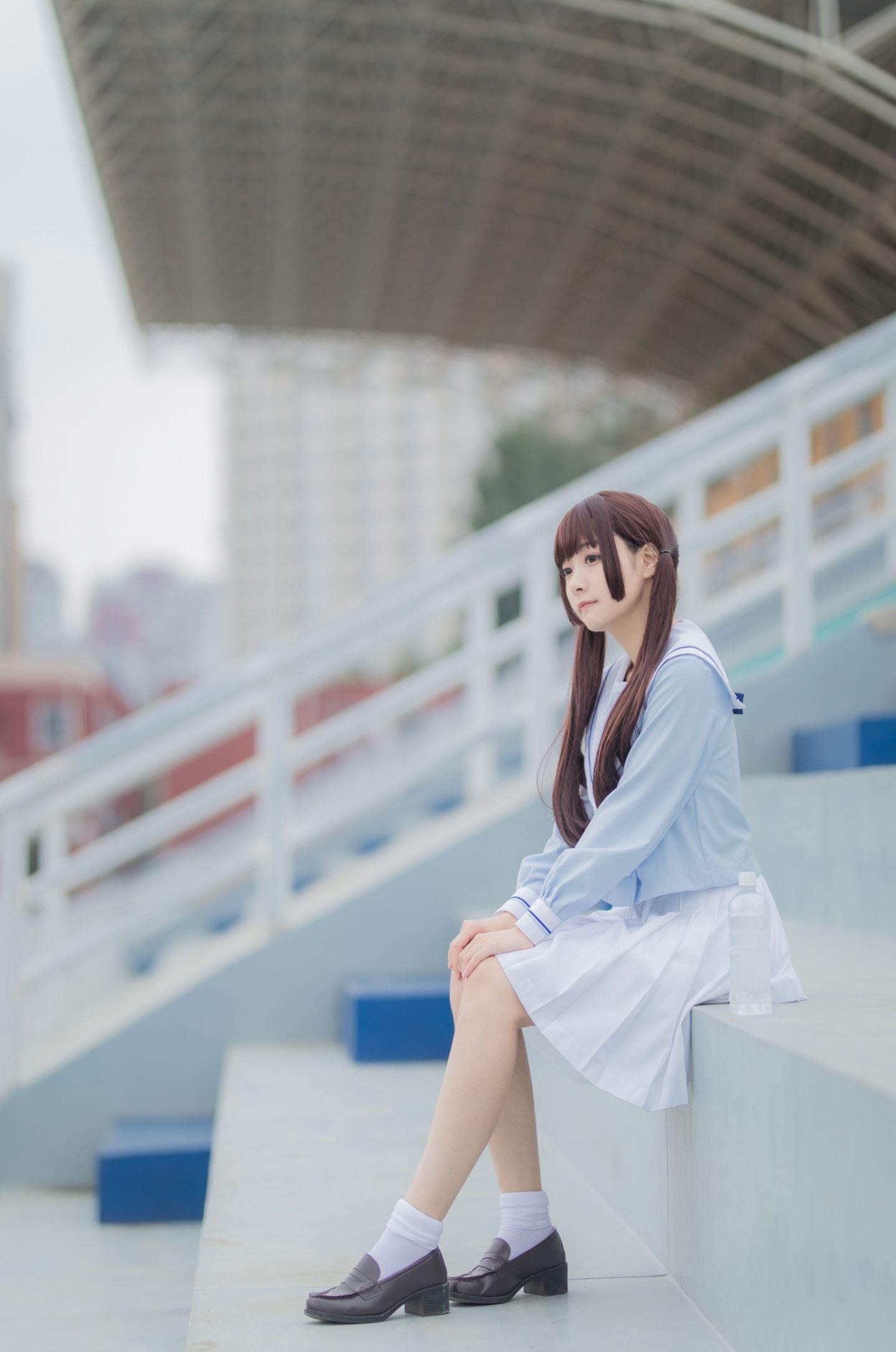 图片[2]-[少女图]-水色爱丽丝 JK制服-美了么