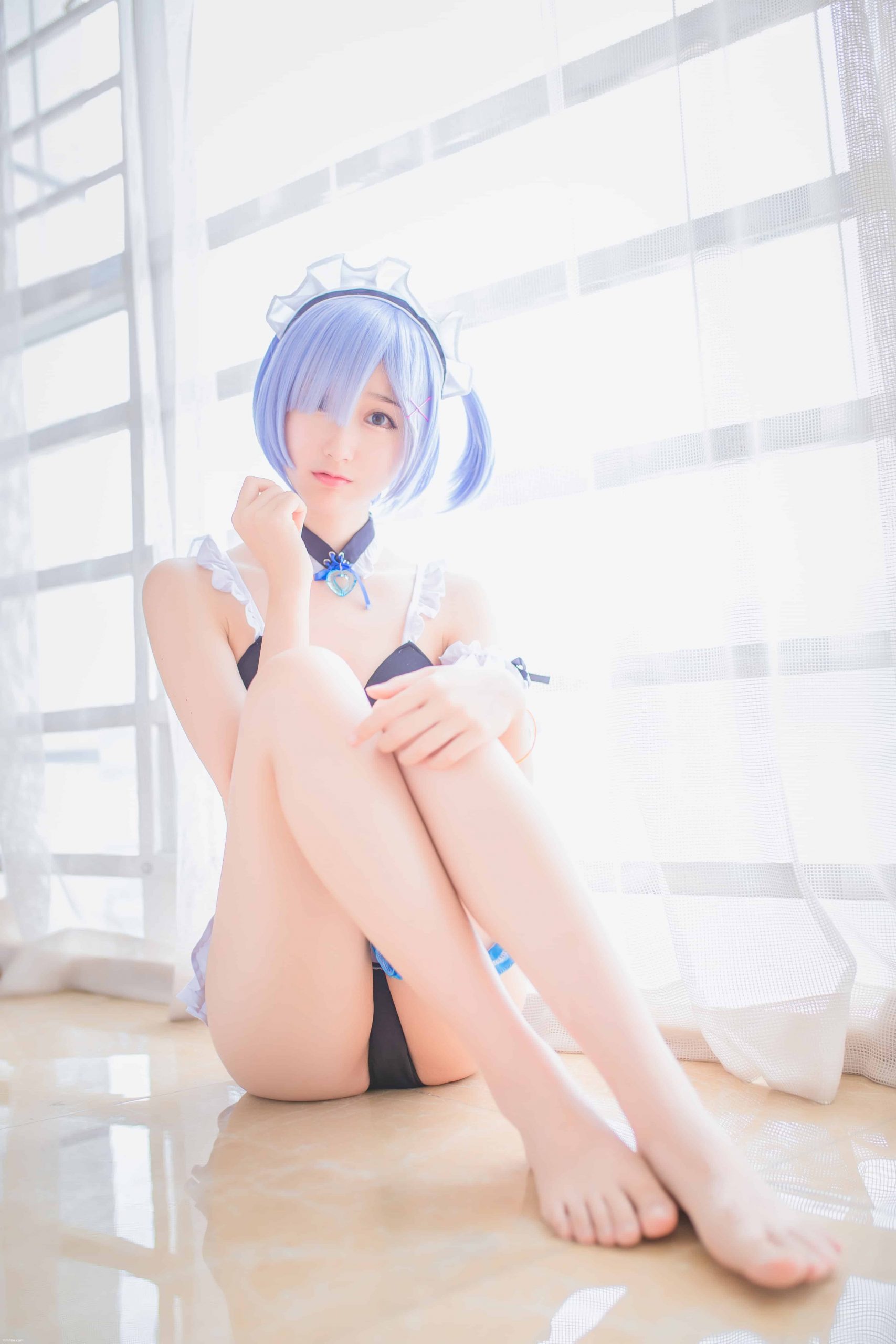 NO.05-木绵绵OwO - NO.05 蕾姆泳装 [26P-161MB]-美了么